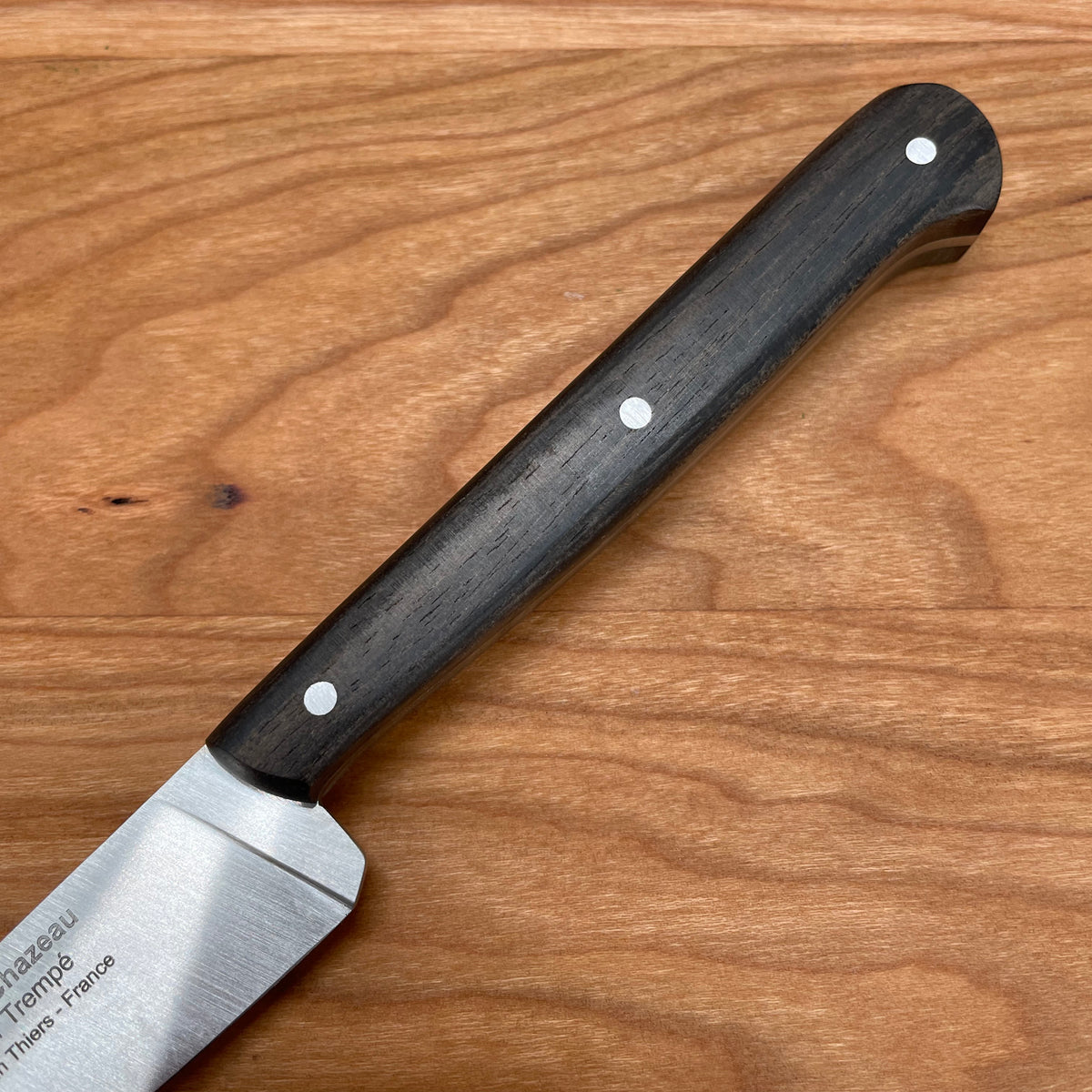 Goyon-Chazeau Le P'tit Tradi Office Knife Stainless Ebony Handle Goyon-Chazeau Le P'tit Tradi Office Knife Stainless Ebony Handle