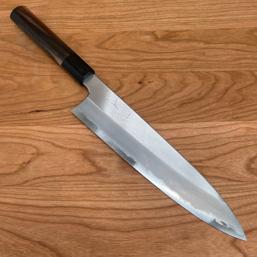 Kaji-bei 165mm Santoku Iron Clad Shirogami 2 Kurouchi Buffalo Horn – Bernal  Cutlery