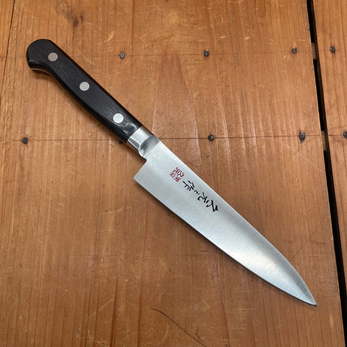 Morihei Hisamoto 120mm Petty Stainless Pakka Handle Natural Stone Finish