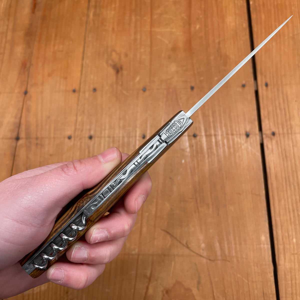 Goyon-Chazeau Le Thiers 12cm Pocket Knife Stainless Pistachio  w/Corkscrew