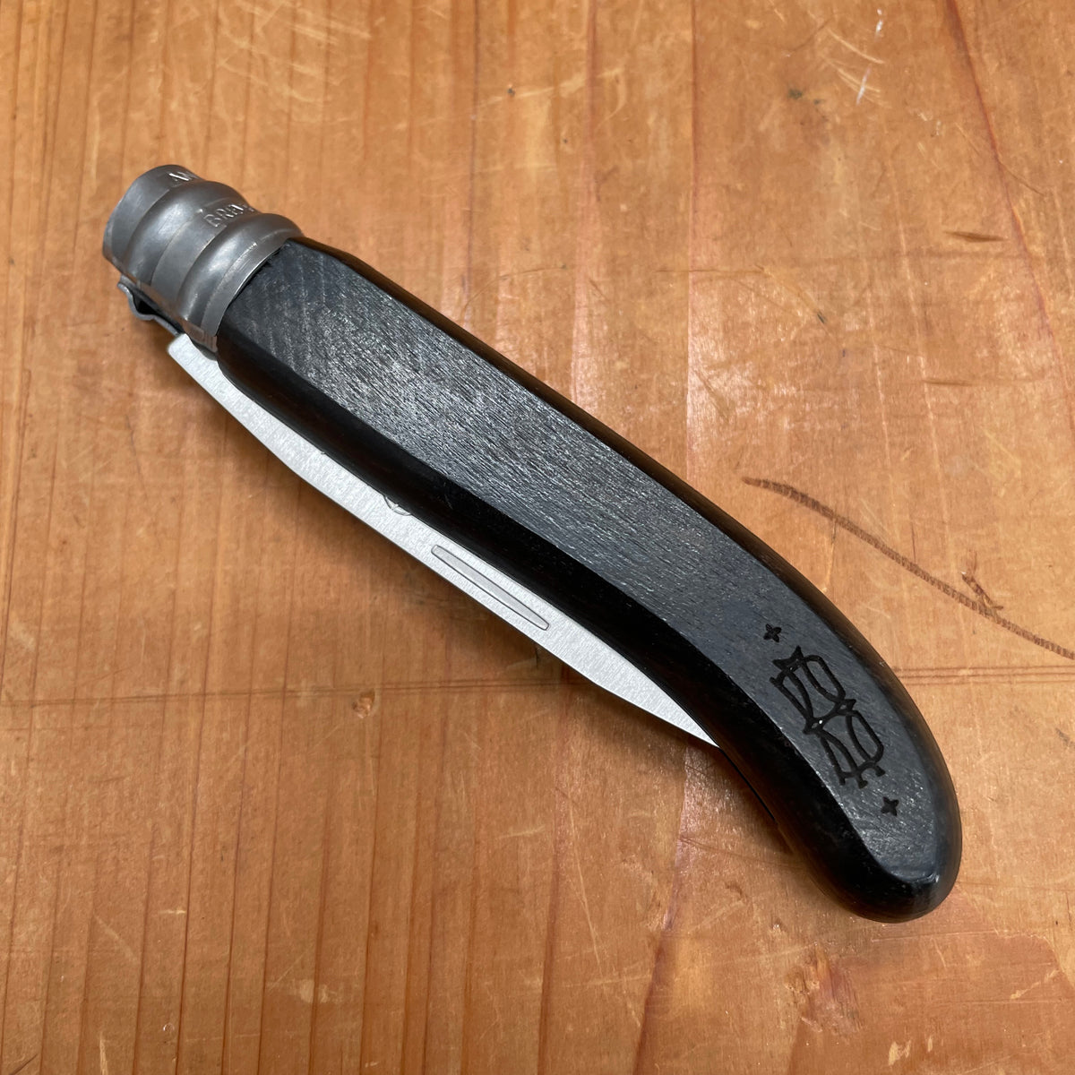 André Verdier L'Alpage 8.5cm Stainless Steel Folding Knife Ebony Handle