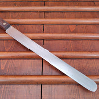 Unmarked 12" Round Tip Slicer Carbon Steel Rosewood  American 1930's-60's