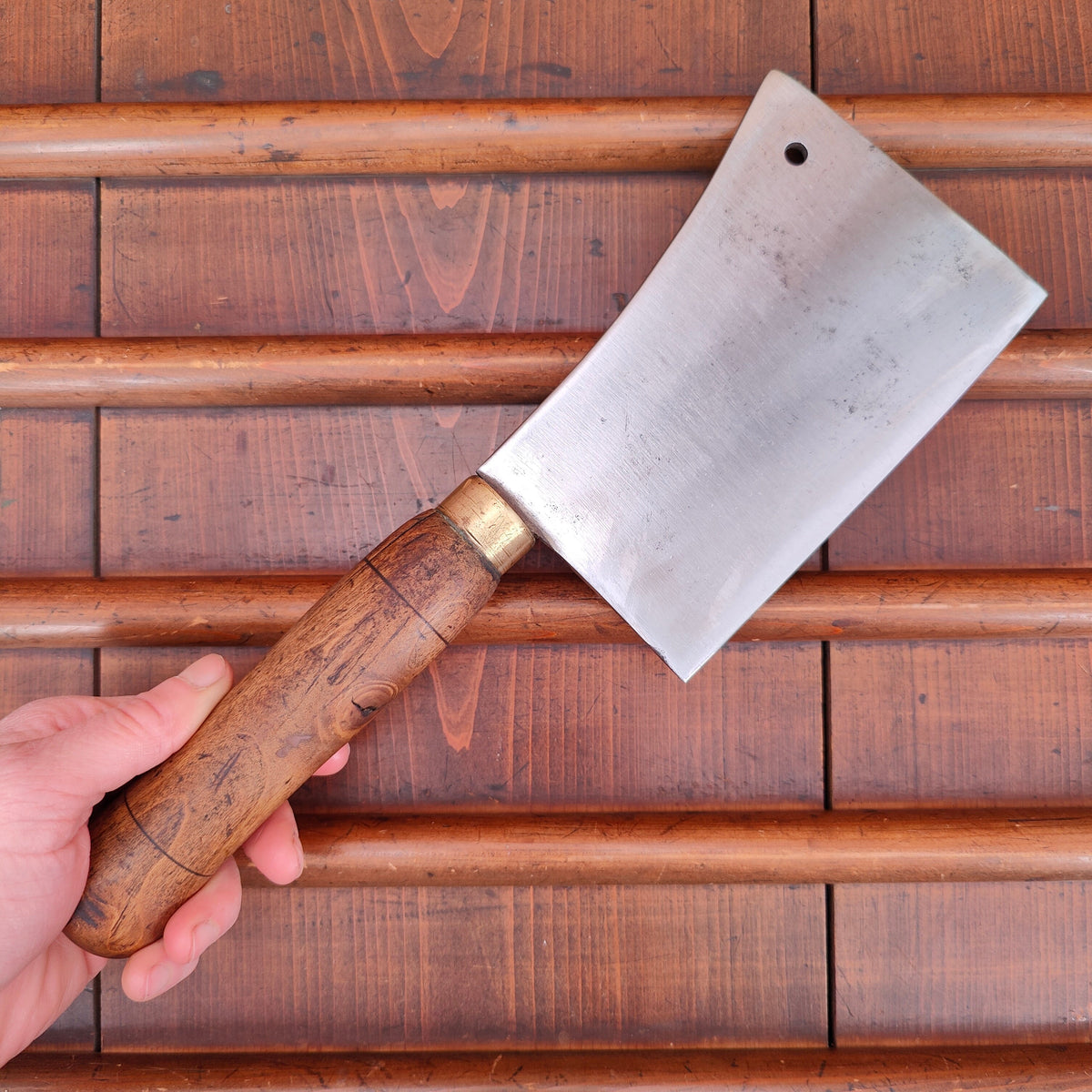 French Cleaver '303' 6" Carbon Steel Turned Handle C1900-1930's 17.5oz