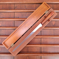 KA-BAR 11.75" Semi Flex Epicure Slicer Chrome Plated Carbon Steel with Box 1940s-50s