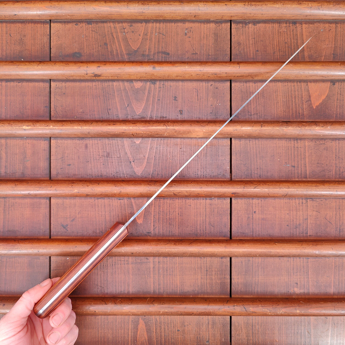 KA-BAR 11.75" Semi Flex Epicure Slicer Chrome Plated Carbon Steel with Box 1940s-50s