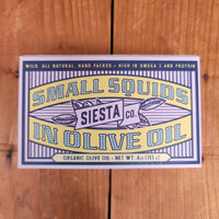 Siesta Co. Small Squids in Organic Extra Virgin Olive Oil - 4oz