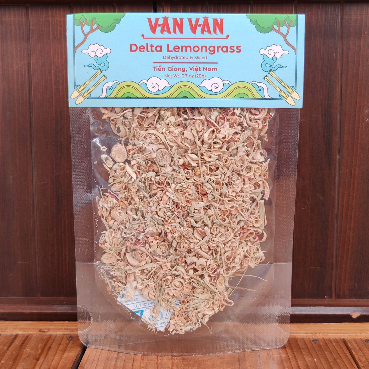 Van Van Delta Lemongrass Dehydrated & Sliced - 20g