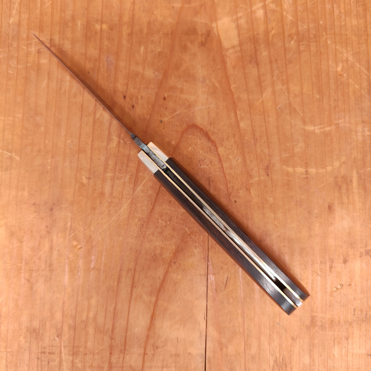 A Wright & Son 3 1/2" Tackler Pocket Knife Carbon Steel Ebony