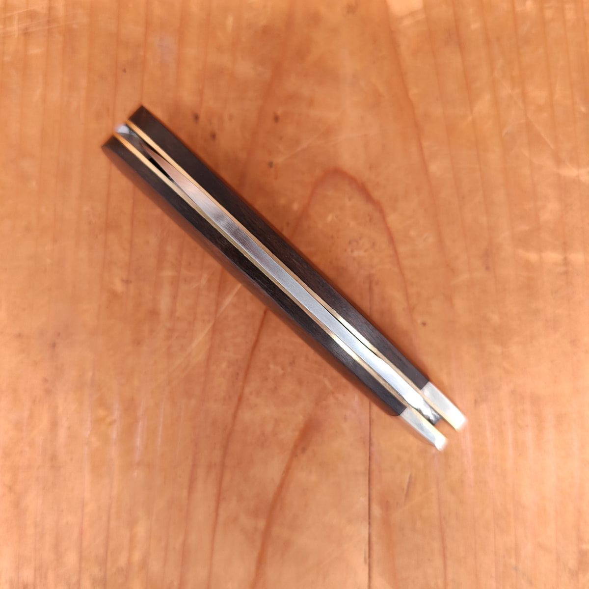 A Wright & Son 3 1/2" Tackler Pocket Knife Carbon Steel Ebony