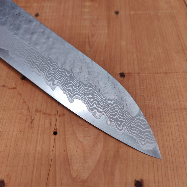 Nigara Hamono 210mm Gyuto VG10 Suminagashi Tsuchime Maple