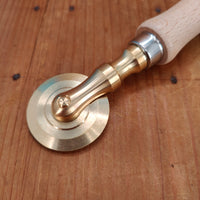 Pasta Cutting Wheel with Brass Single Smooth Blade