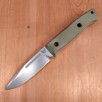 Benchmade 163-1 Bushcrafter Drop Point OD Green G10 with Leather Sheath
