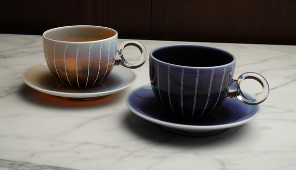 Noto Glass Tea Cup and Saucer