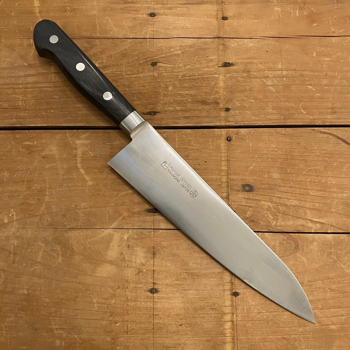 Masakane New Old Stock 195mm Gyuto SK Carbon Steel Pakka