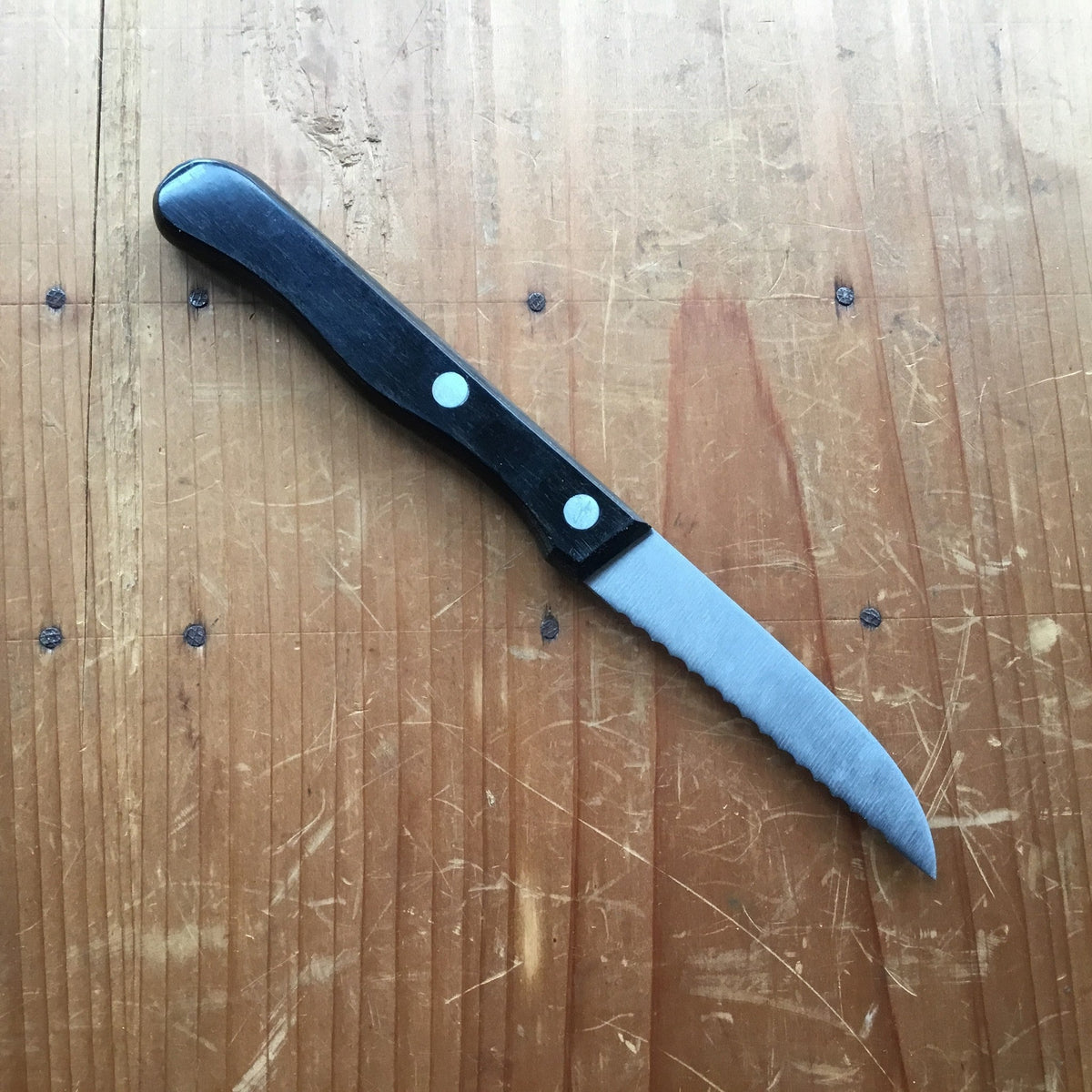 Sword & Shield 3" Paring Serrated Sheep Foot Stainless