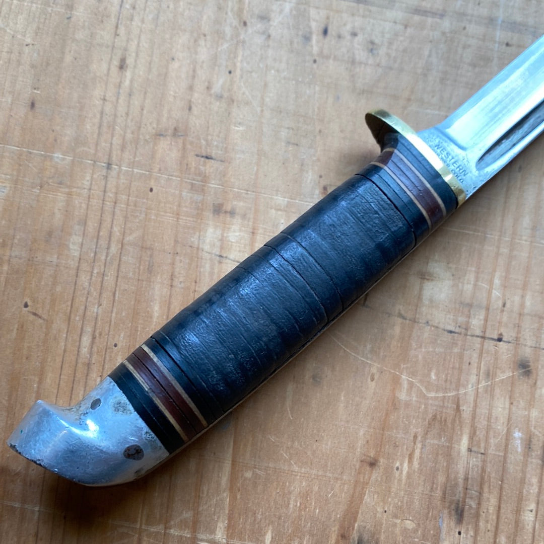 Western 4.25” Bird & Trout Fixed Blade Knife Boulder Colo. L48AGB 1950’s-60’s