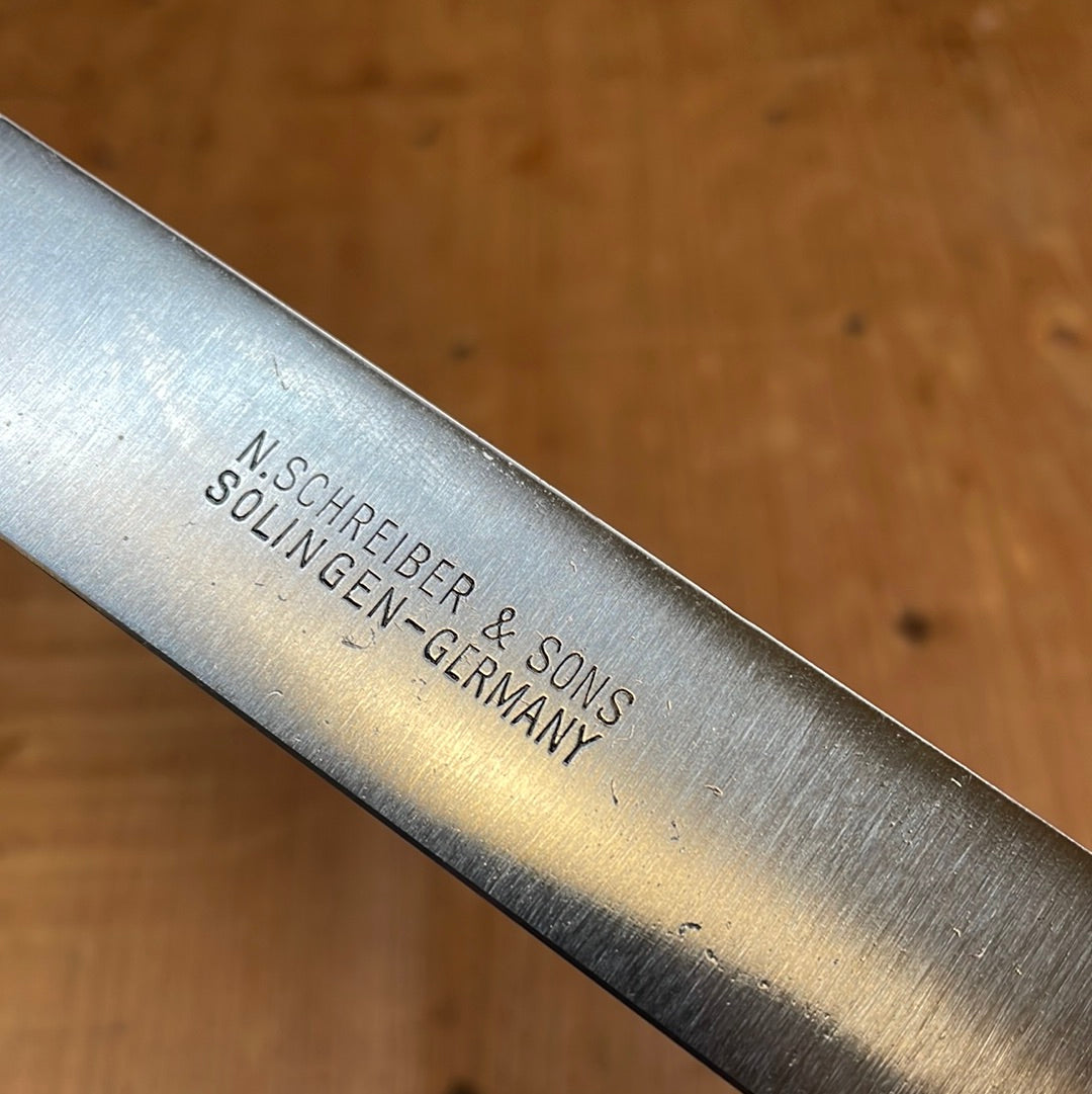 N Schreiber & Sons 9" Carbon Steel Slicer 1950s-60s