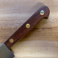 K Sabatier New Old Stock 8" Plate-Semelle Chef Hand Forged Carbon Steel Rosewood Handle