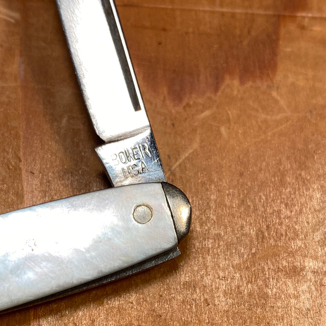 Boker USA 2 7/8” Pen Knife Mother of Pearl no.2159 1917-1986