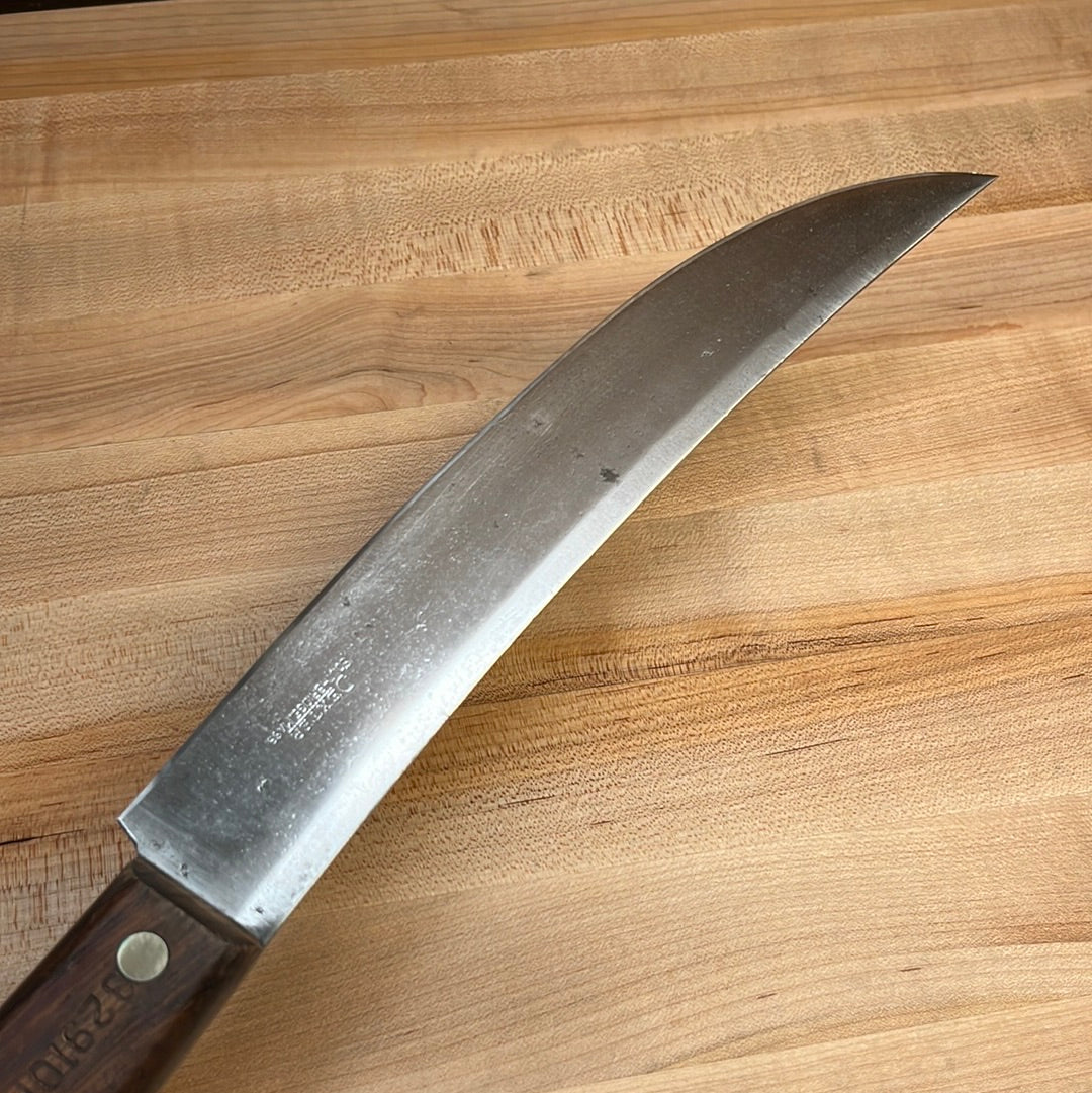 Dexter 10" Scimitar Carbon Steel Hollow Ground Rosewood 1950s-70s