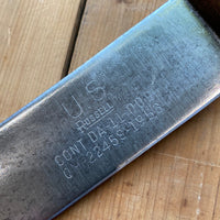 J Russell 10” Bullnose Scimitar Carbon Steel Made For US Military 1953