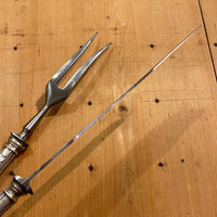 Art Deco Carving Set German Hallmark 800 Silver Handles