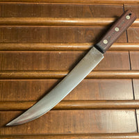 J Russell Green River Works 10" Scimitar Carbon Steel & Rosewood 1920s-40s