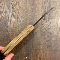 Foster Bros 5.25” Cut Down Boning Knife Carbon Steel Hardwood 1930s