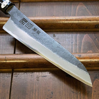 Tsukasa Hinoura 150mm Petty San Mai Nashiji Kurouchi Shirogami 2 Ho Wood Handle