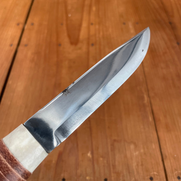 S. & S. Helle Holmedal Norway New Old Stock 112mm Knife - Laminated Carbon Steel
