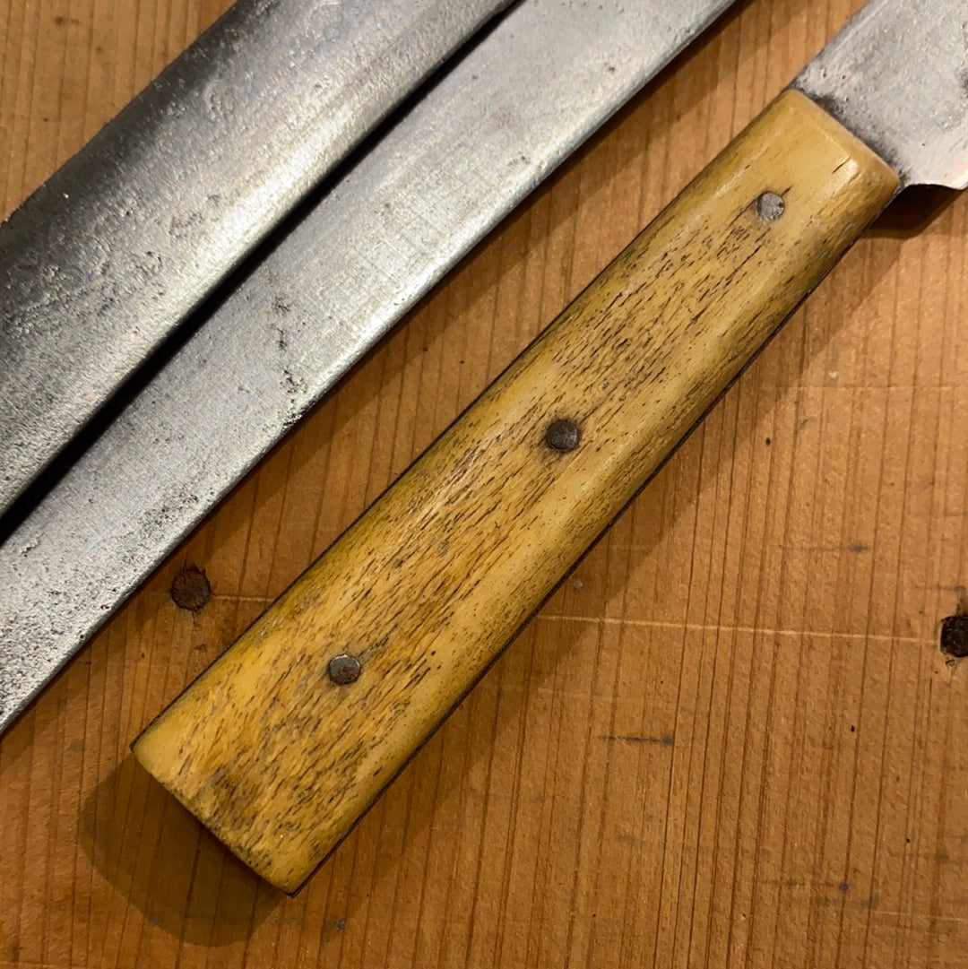 E E Wood Cutlery Co Northampton Mass Set of 5 Table Knives C 1890s-1900s
