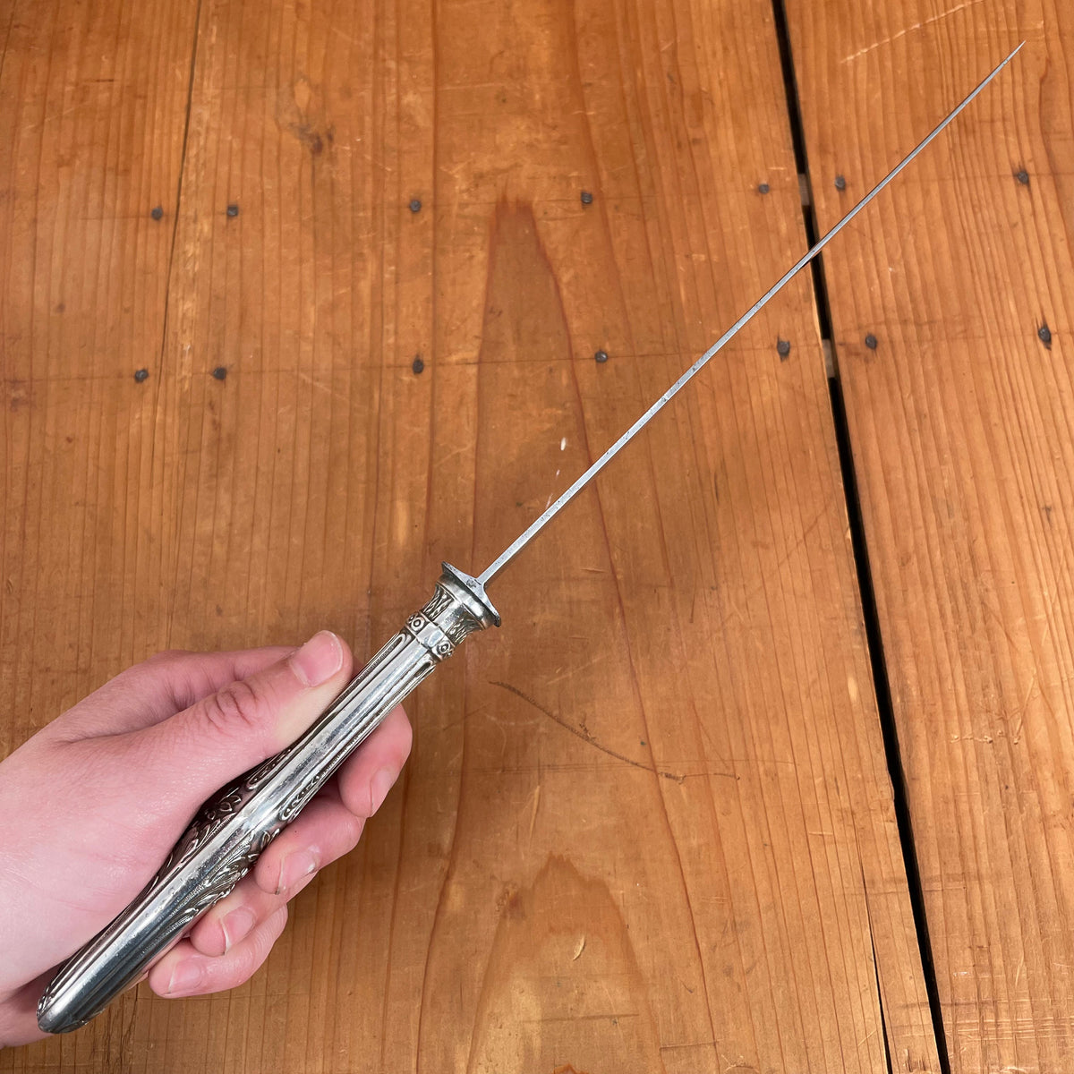 Antique Thiers Carving Set Carbon Steel & Silverplate