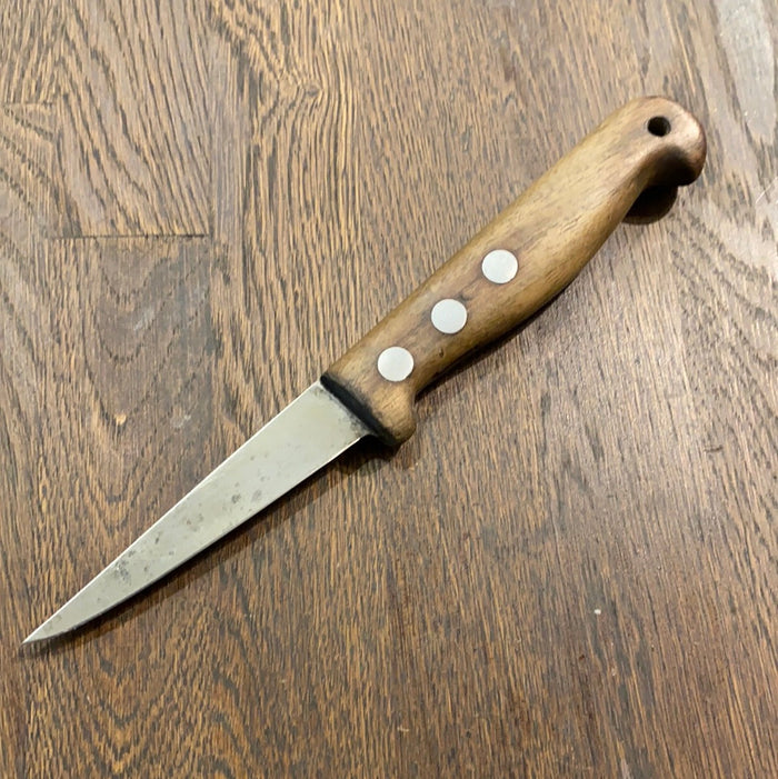 Unmarked German (Henckels?) 3.75” Boning Knife Carbon Steel
