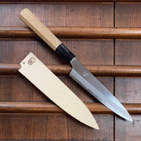 Sakai Kikumori Kikuzuki Kasumi 150mm Petty Shirogami 2 with Saya
