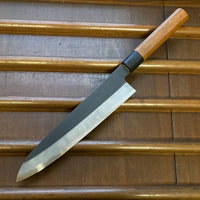 Hitohira Kikuchiyo Kyuzo 240mm Gyuto Iron Clad Shirogami 2 Oct Cherry / Ebony