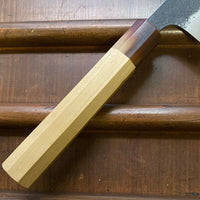 Konosuke Madei Sumiiro 240mm Gyuto SLD Kurouchi Nashiji - by Nihei - Blonde Horn