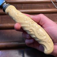 Landers Frary & Clark Aetna Works Carving Set Molded Celluloid & Carbon Steel