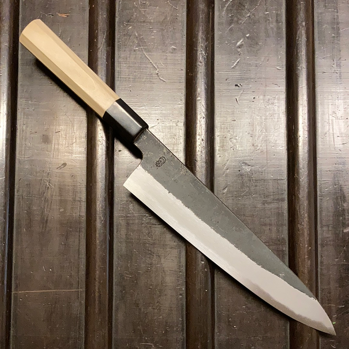 Sakai Kikumori Kikuzuki Kuro 240mm Gyuto Shirogami 2