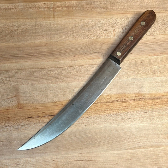 Dexter 10" Scimitar Carbon Steel Hollow Ground Rosewood 1950's-70's
