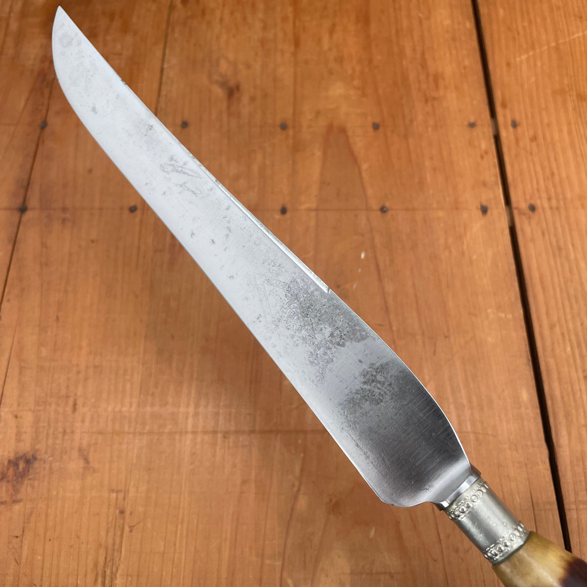 Meadow City Cutlery Co Carving Set Carbon Steel & Stag ~1900-1920
