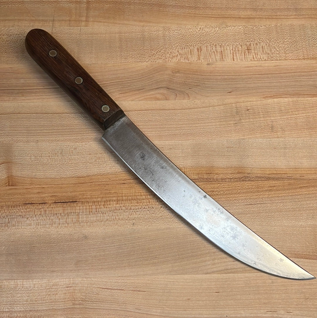 Dexter 10" Scimitar Carbon Steel Hollow Ground Rosewood 1950s-70s