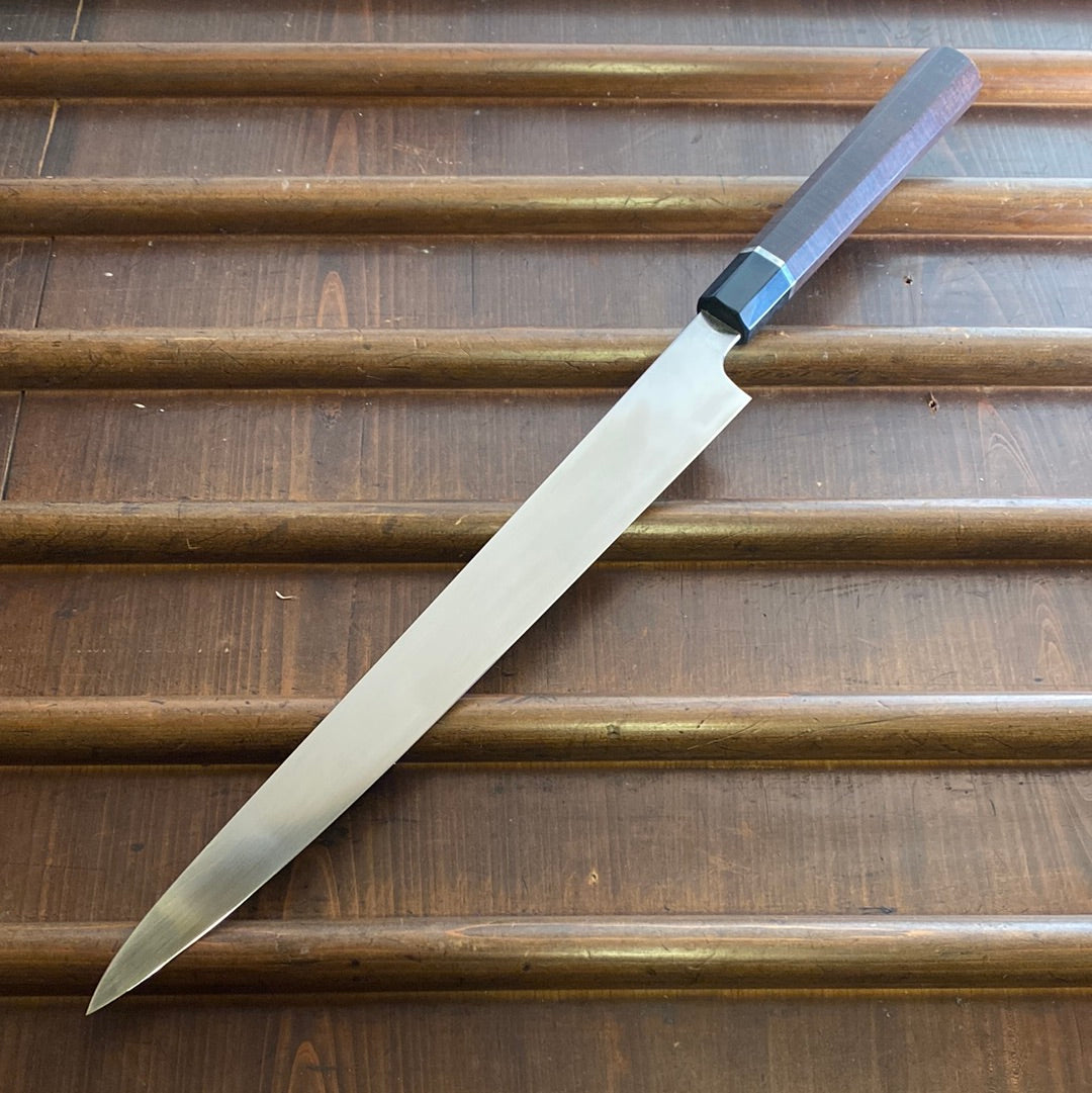 Tsourkan Knives 280mm Sujihiki AEB-L Rosewood (?) & Horn Handle