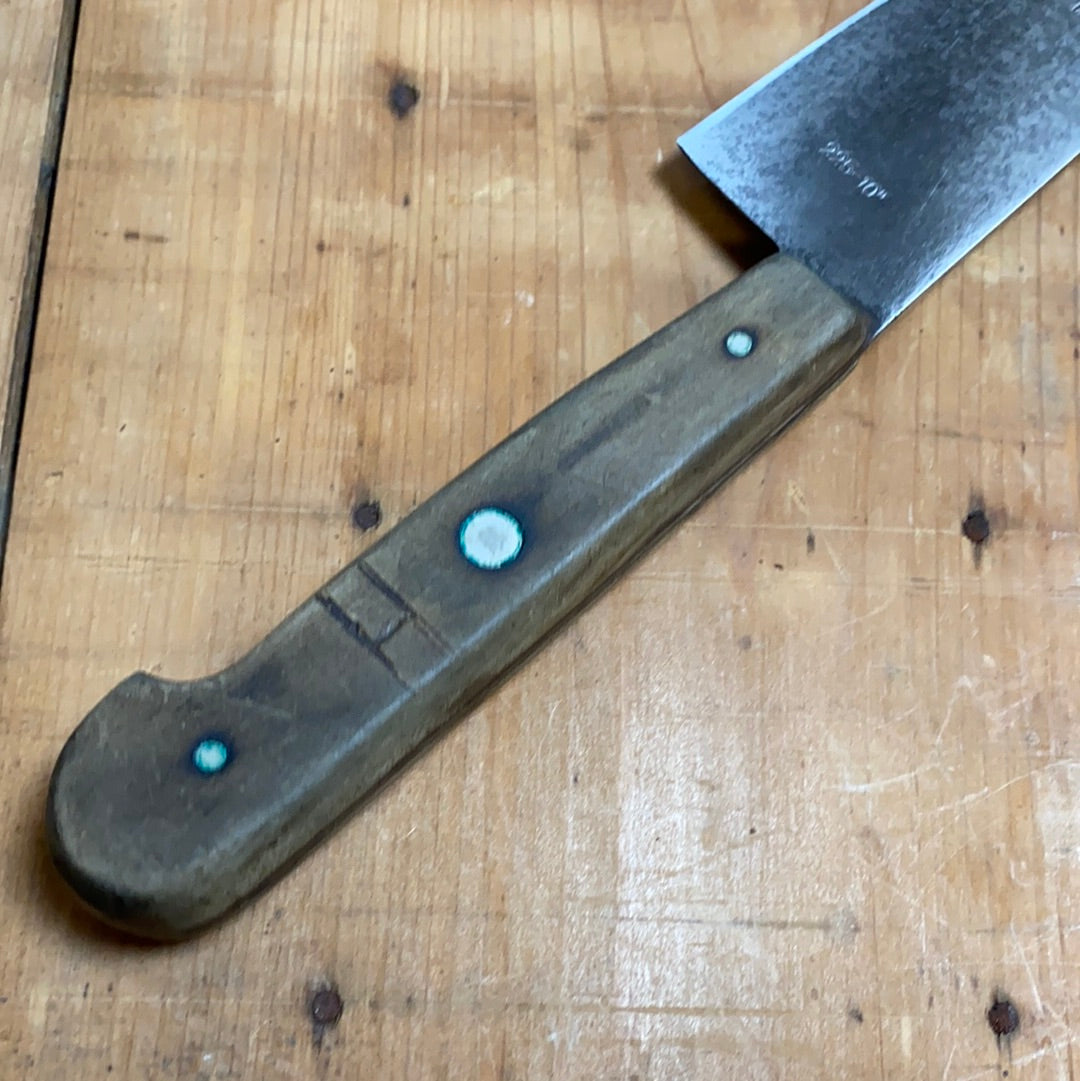 J A Henckels 10” Chef Knife Carbon Steel 1950’s-60’s 225-10”