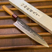 Yamamoto 240mm Gyuto Aogami Super KU Suminagashi Tsuchime