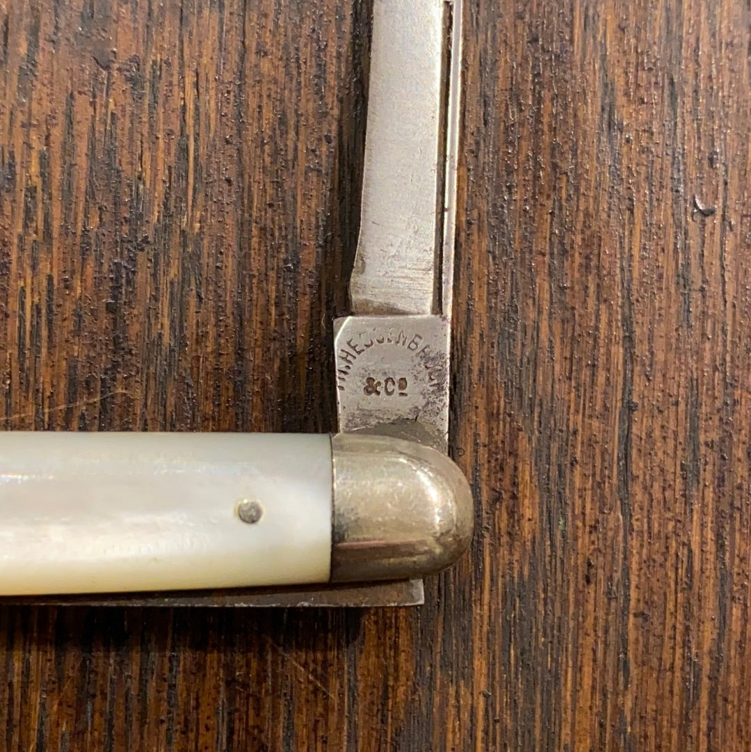 T Hessenbruch & Co 2 7/8" Pen Knife Pearl Philadelphia 1873-1906