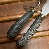 Joseph Wostenholm & Sons Sheffield (1813-1876) Shear Steel Carving Knife & Mis Matched Fork