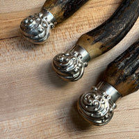 SL&S Sheffield Ltd Cutlers Carving Set Carbon Steel & Stag ~1900-1920