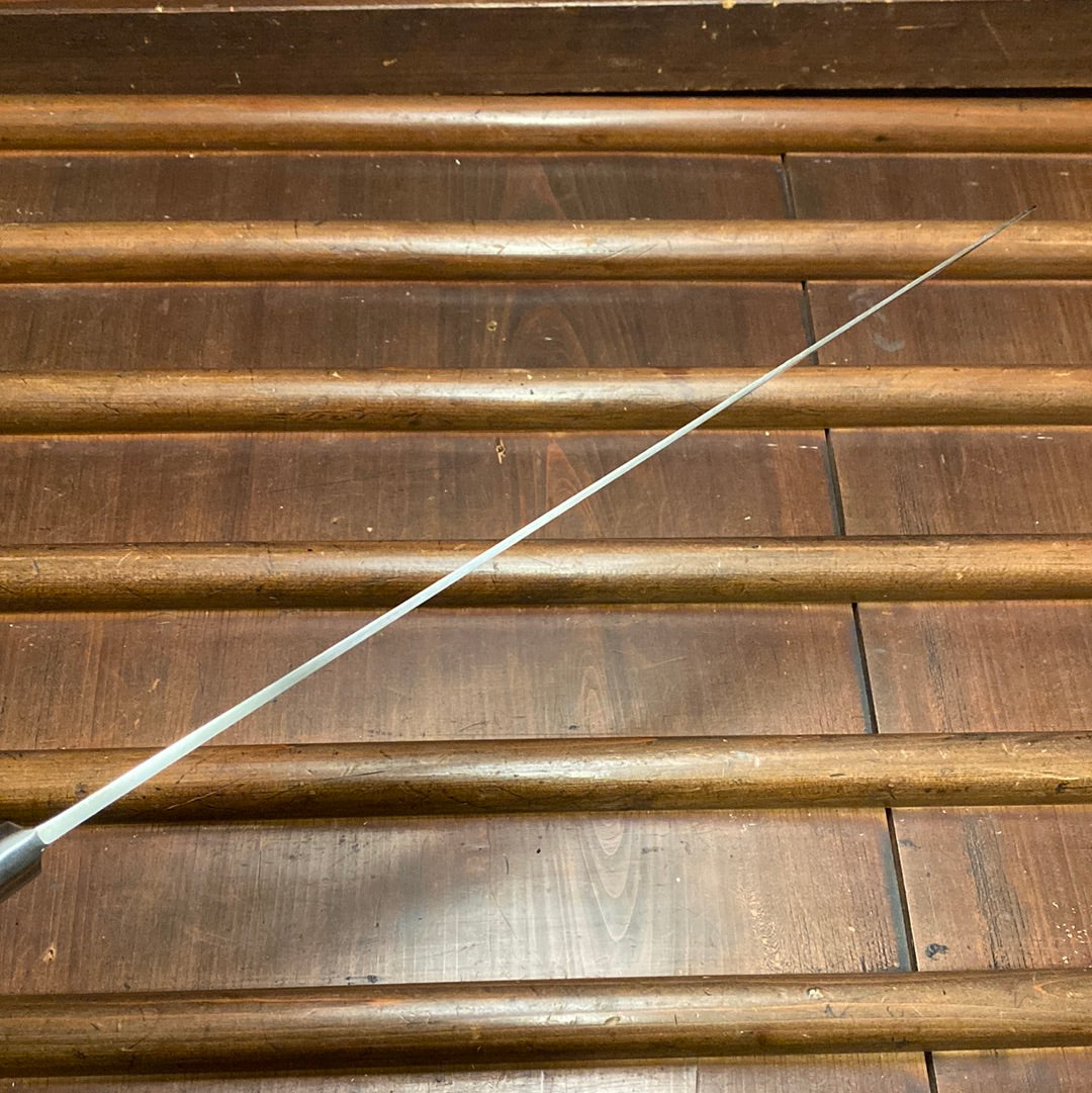 Sabatier Trumpet / Ancien Maison 12” Round Tip Carving Knife Stainless France 1950’s