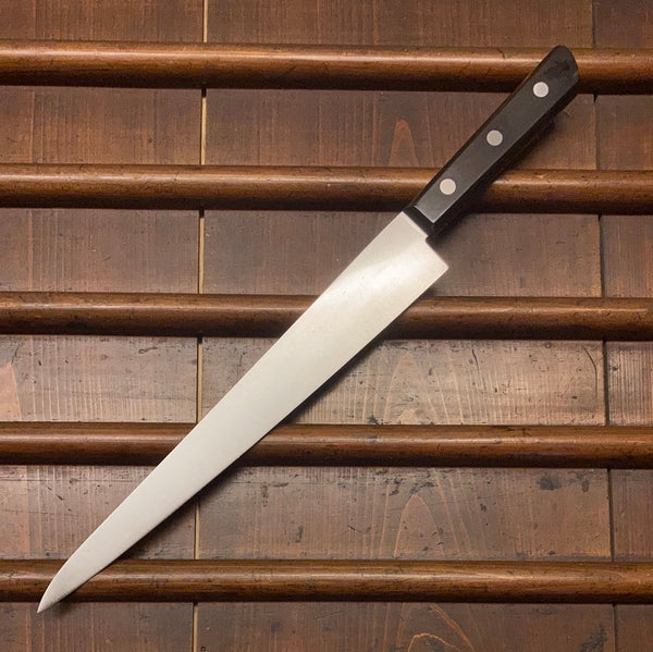 Masakane 270mm Sujihiki SK Carbon Steel New Old Stock Ebony (No Bolster)