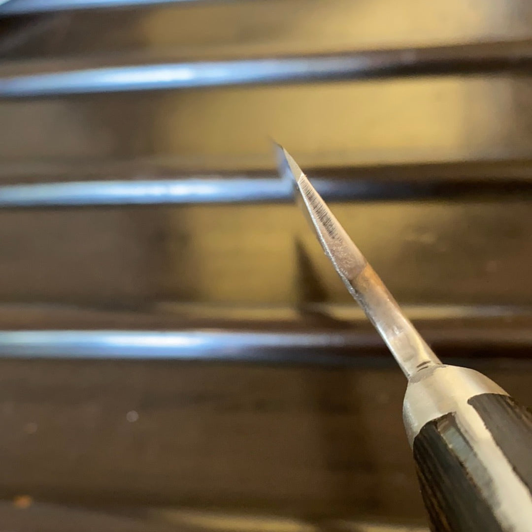 Teruyasu Fujiwara ‘Teruyasu’ 240mm Mioroshi Deba Shirogami 1 Kasumi Western Handle